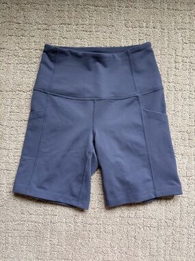 Zella High-Rise Bike Shorts — Slate Navy